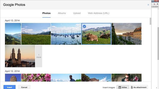 Google añade una opción en Gmail para adjuntar fotos tomadas desde el «smartphone»