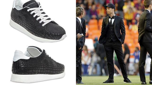 Detalle de las zapatillas de Kris Van Assche que llevó Cristiano durante la final de la Copa del Rey