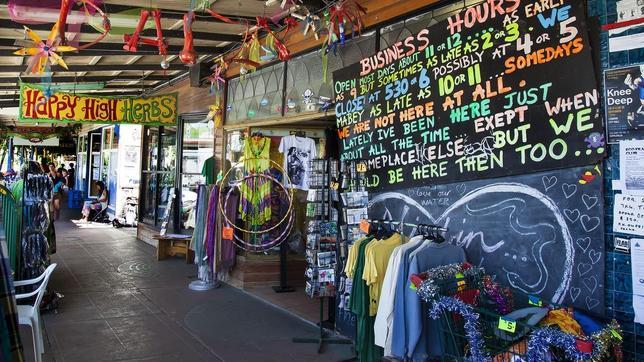Típico mercadillo hippy en Nimbin