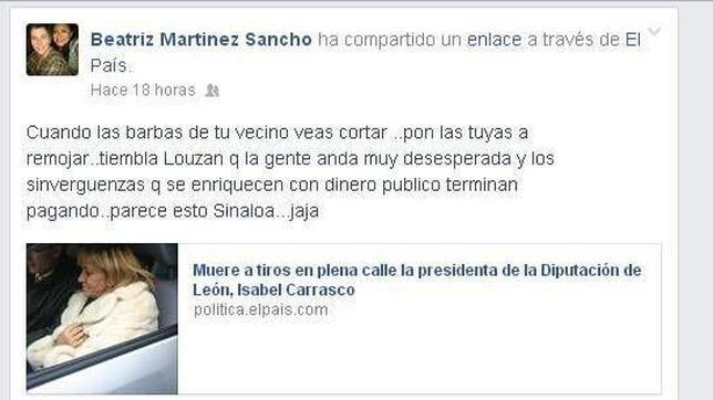 Una edil del PSOE amenaza al presidente de la Diputación de Pontevedra tras el asesinato de Carrasco