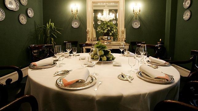 Uno de los reservados del Restaurante Zalacaín