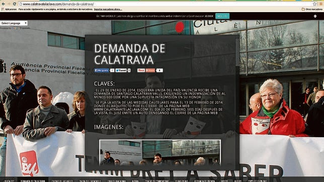 «Calatatravanonoscalla»: EU crea otra web tras ser condenada por un juez