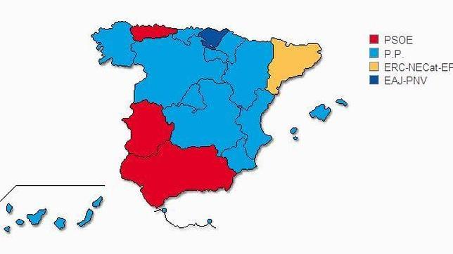 ERC arrebata a CiU el primer puesto en Cataluña y Podemos se alza en tercer lugar en Madrid