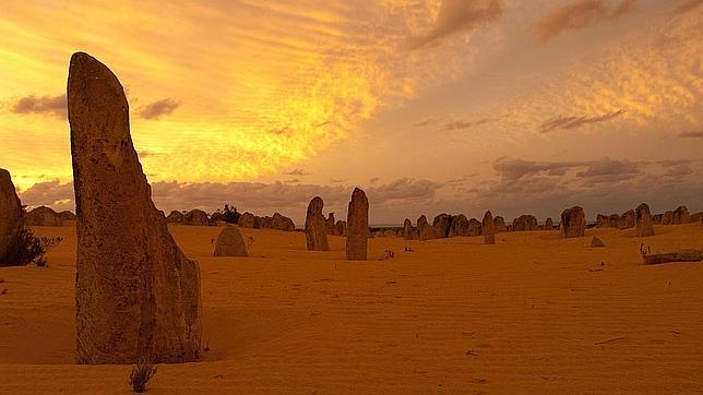 Pinnacles Desert, con la luz del atardecer