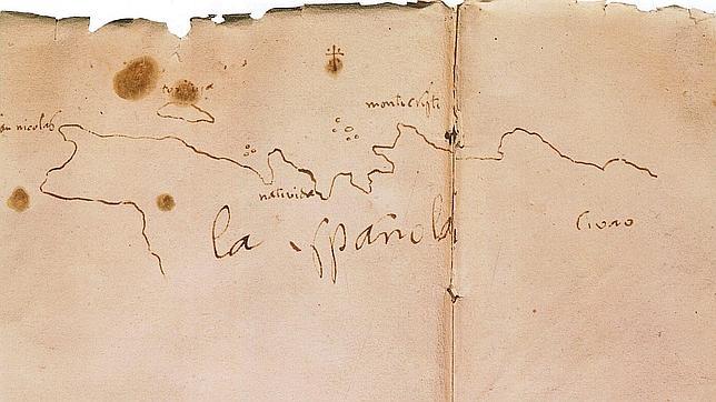 La costa de la Española, dibujada por Colón