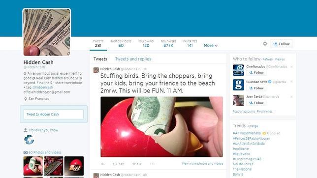 El millonario que va escondiendo dinero por las calles se traslada a Los Ángeles