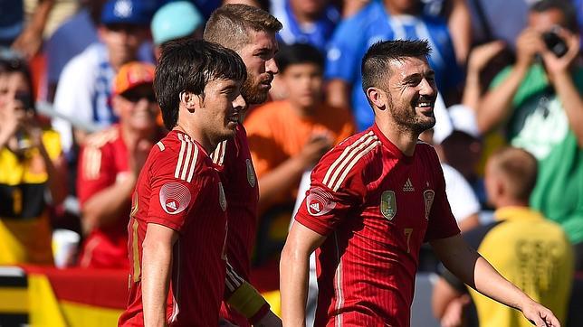 David Villa, el gol de España