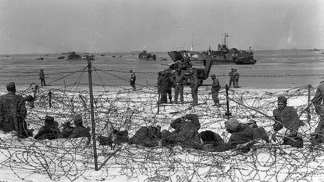Imagen del desembarco en Utah Beach el Día D