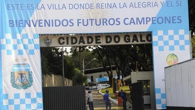 Retirado un polémico cartel de bienvenida a la selección argentina en Belo Horizonte