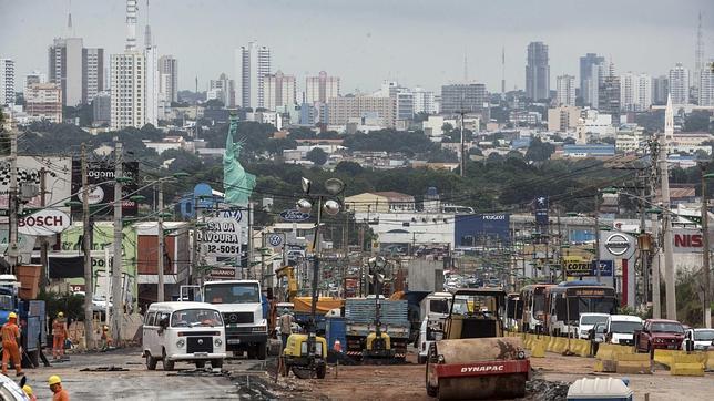 Las obras en la ciudad de Cuiabá
