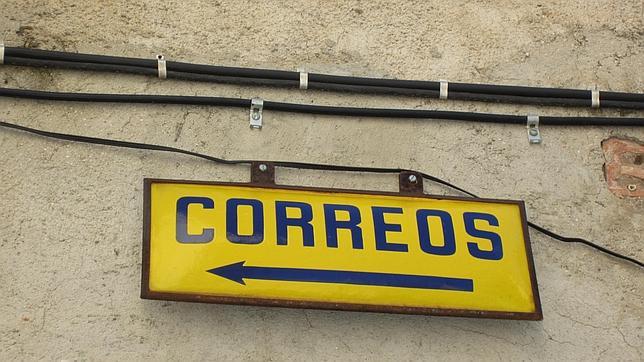Cartel antiguo de Correos
