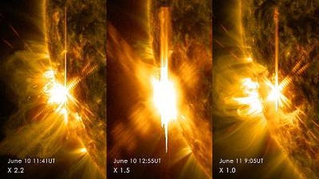 El Sol lanza su tercera gran llamarada en 48 horas