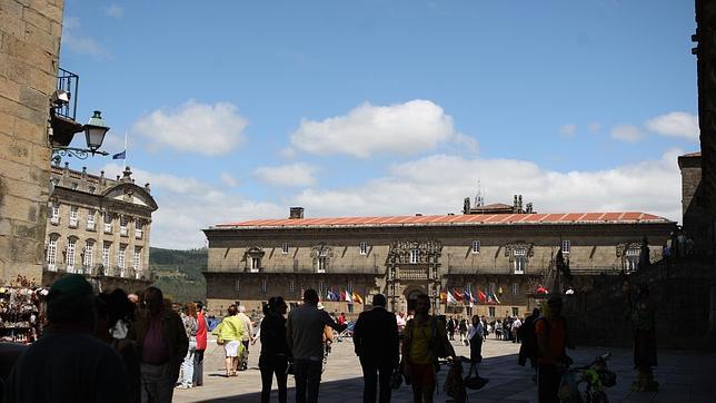 La Plaza del Obradoiro, llena de visitantes