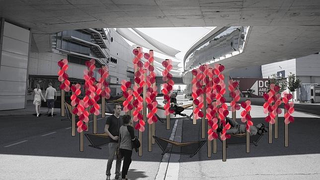 Obras de estudiantes de la Universidad Europea, en el Mulafest