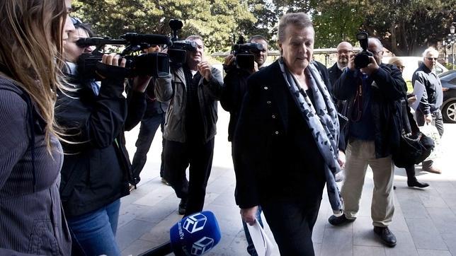 Imagen de archivo de Helga Schmidt, a su llegada al Tribunal Superior de Justicia de Valencia