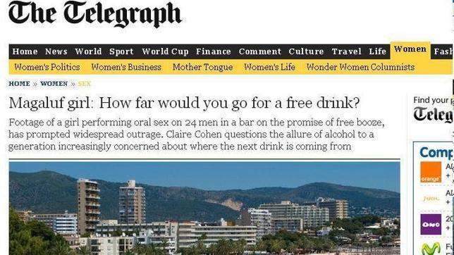 Cómo plasman los medios británicos el escándalo de las felaciones en Magaluf