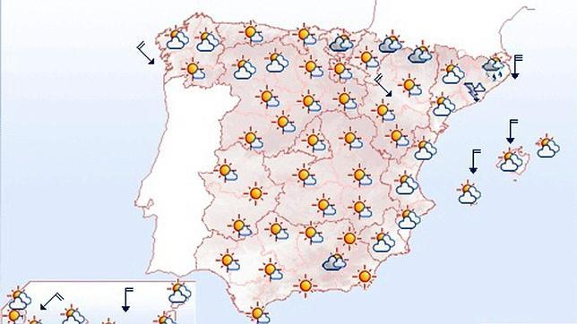 Mapa elaborado por la Agencia Estatal de Meteorología