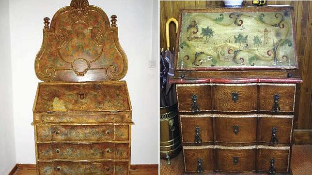 Bureau policromado del hotel Santa María de El Paular