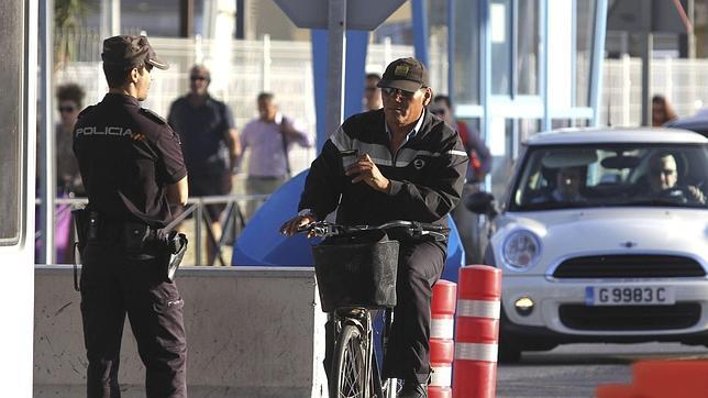 La zona de aduana junto a Gibraltar