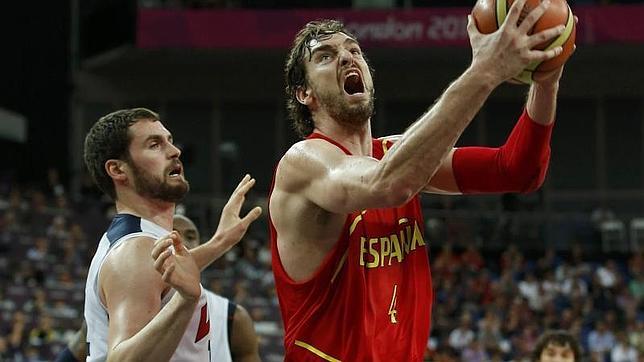 La estrella del equipo español, Pau Gasol