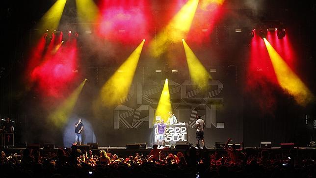 Dizzee Rascal en plena acción durante el FIB 2013