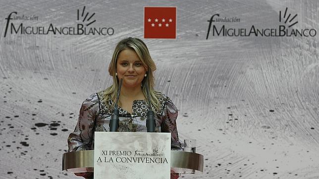 Mar Blanco, durante la entrega del XI Premio Miguel Ángel Blanco