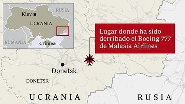 El avión cayó en Donetsk, zona de combates entre Ucrania y los rebeldes prorrusos