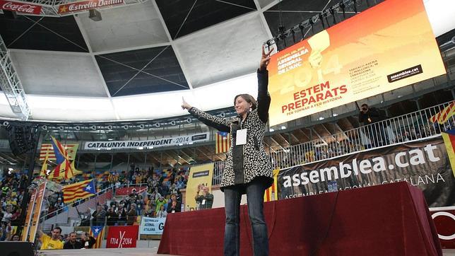 La presidenta de la Asamblea Nacional Catalana, Carme Forcadell durante un acto político