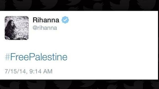 Rihanna incendia Twitter pidiendo una Palestina libre