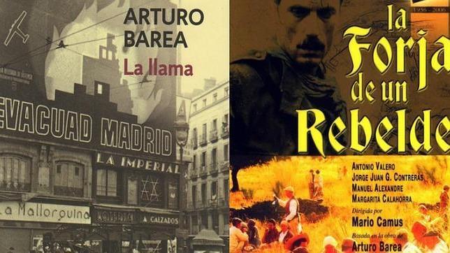 Portada de «La llama» y la serie televisiva de «La forja de un rebelde»