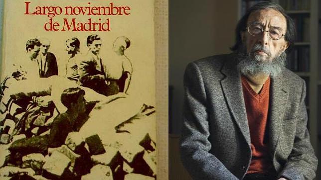 Portada de «Largo noviembre en Madrid» y Juan Eduardo Zúñiga