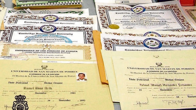 Más de 600 detenidos por la mayor red de falsificación de títulos