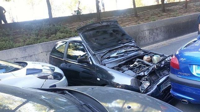 Una persecución policial termina con dos accidentes en la M-30