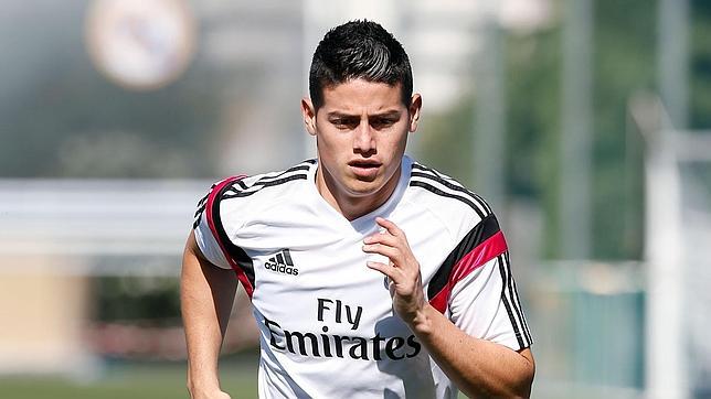 El primer día de James en Valdebebas