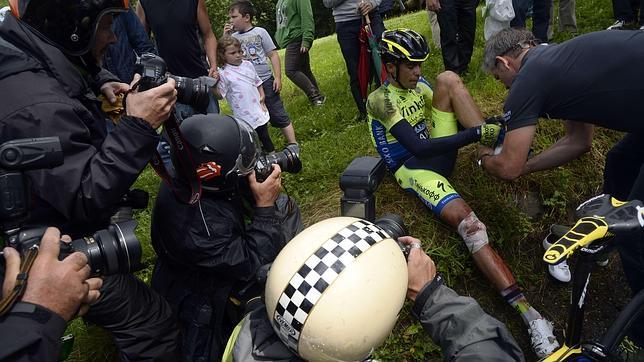 La caída de Contador en el Tour fue a casi 80 kilómetros por hora