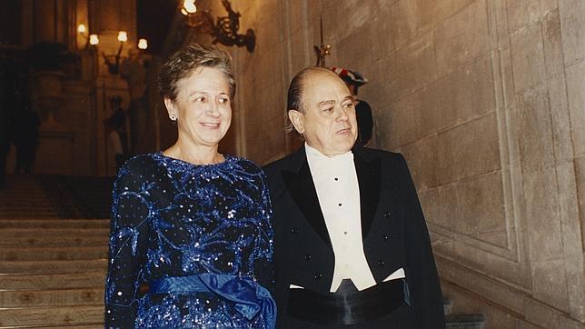 Cena de gala en el Palacio Real donde acudieron Jordi Pujol y su esposa