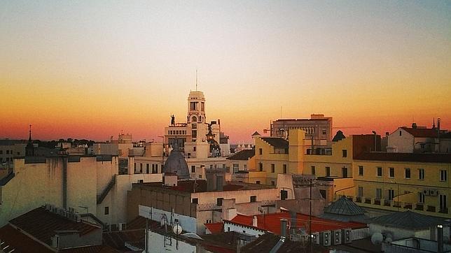 Atardecer en el centro de Madrid