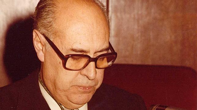 Laureano López Rodó en su ingreso en el