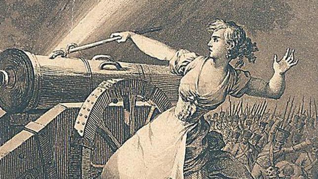 Agustina de Aragón se enfrenta a las tropas francesas