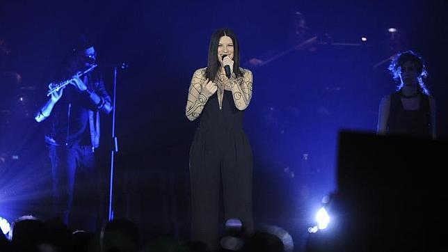 Laura Pausini, en un concierto en el Palacio de los Deportes