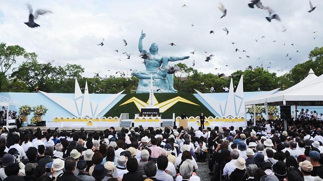 Nagasaki defiende el pacifismo de Japón en el 69 aniversario del bombardeo