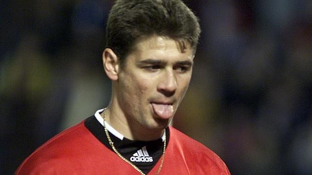 Albano Bizzarri, en uno de los siete partidos que jugó con el Real Madrid