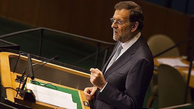Mariano Rajoy durante su discurso del martes en la ONU