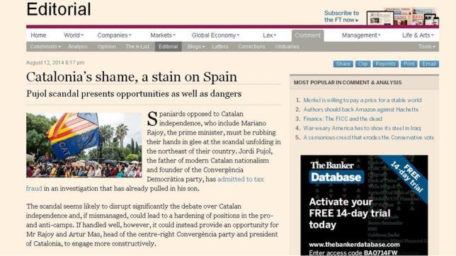 El caso Pujol es «la vergüenza de Cataluña» y «una mancha sobre España»