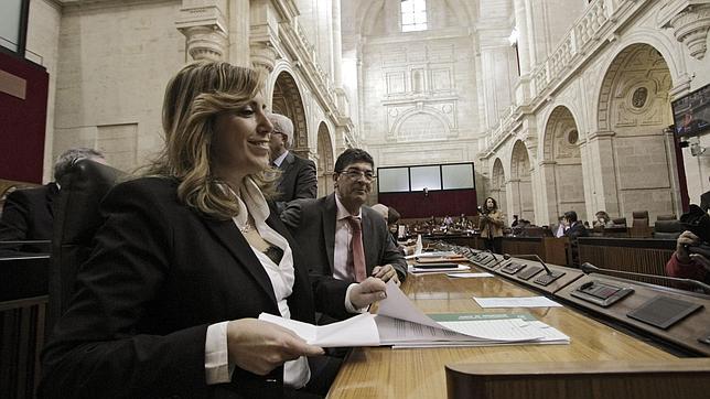 El parlamento de Andalucía en uno de sus plenos a comienzos del año