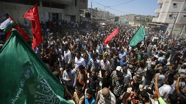 Funeral multitudinario por los líderes de Hamás muertos en un ataque de Israel