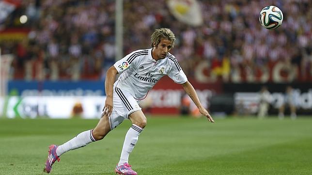 Coentrao, durante un partido con el Real Madrid
