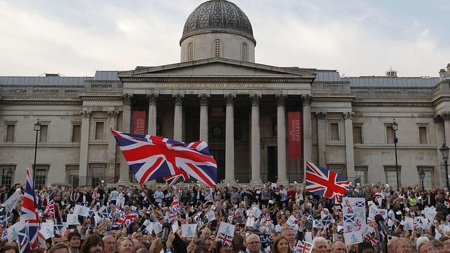 Manifestación unionista en «Trafalgar Square»