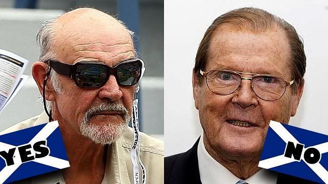Sean Connery y Roger Moore, dos James Bond a favor y en contra de la independencia de Escocia
