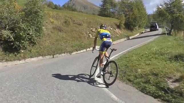 Contador «conquista» el Mortirolo